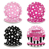 60 Pcs Pink Mouse Birthday Party Plates - Grencian
