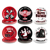 60 Pcs Rock and Roll Birthday Party Plates - Grencian