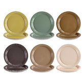 60 Pcs Sage Green Brown Party Plates - Grencian