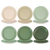 60 Pcs Sage Green Party Plates - Grencian