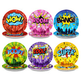 60 Pcs Super Hero Theme Party Plates - Grencian