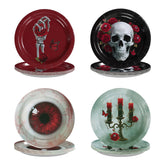 60 Pcs Scary Halloween Party Plates - Grencian