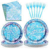 96 Pcs Frozen Party Plates and Napkins - Grencian
