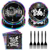 96 Pcs Halloween Party Tableware Set - Grencian