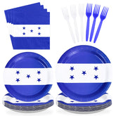 96 Pcs Honduras Flag Party Plates and Napkins - Grencian
