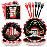 96 Pcs Pirate Party Plates and Napkins - Grencian