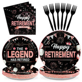 96 Pcs Retirement Party Plates and Napkins - Grencian