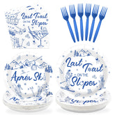96 Pcs Ski Bachelorette Party Plates and Napkins - Grencian