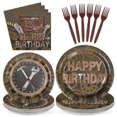 96 Pcs Tools Birthday Party Plates and Napkins - Grencian