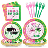 96 Pcs Witch 10th Birthday Party Plates and Napkins - Grencian