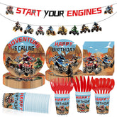 ATV Four Wheeler Birthday Party Supplies 169 Pcs Serves 24 - Grencian
