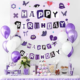 Purple Birthday Party Decorations for Music - Grencian