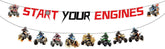 Four Wheeler ATV Quad Birthday Banner - Off Road Racing Themed Party Decor - Grencian