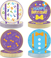 English teacher cartoon themed disposable paper plates 7 inch