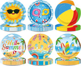 Beach and pool party summer disposable paper plates 7 inch