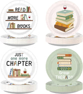 Book club themed paper plate 1