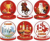 I Love Canada Paper Plates 9 Inch - 60 Pcs Disposable Dinner Plates - Grencian