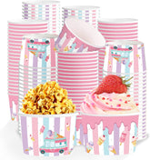 120Pcs 12oz Colorful Ice Cream Cups Summer Dessert - Grencian