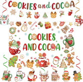 Cookies and Hot Cocoa Christmas Party Decorations - Grencian