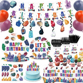 205Pcs Geology Rocks Birthday Party Supplies Serves 24 - Grencian