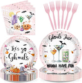 96Pcs Ghouls Just Wanna Have Fun Party Set Serves 24 - Grencian
