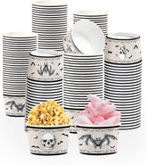 60Pcs 12oz Halloween Gothic Ice Cream Cups - Grencian