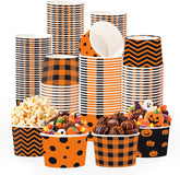 60Pcs 9oz Halloween Treat Snack Cups Pumpkin Ghost - Grencian