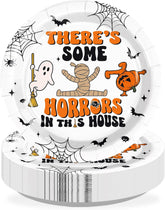50Pcs Halloween Horrors in This House Paper Plates 9 Inch - Grencian