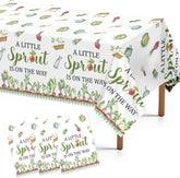 3Pcs Little Sprout Baby Shower Tablecloth Garden - Grencian