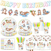 171Pcs Otter Under the Sea Birthday Party Supplies Serves 24 - Grencian
