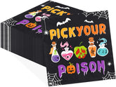 50Pcs Pick Your Poison Halloween Cocktail Napkins 3 Ply - Grencian