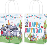 16Pcs Raccoon Goodie Bags Woodland Forest Animal - Grencian