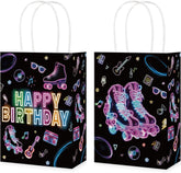 16Pcs Roller Skating Birthday Goodie Bags Neon 80s - Grencian