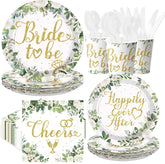 350Pcs Sage Green Bridal Shower Supplies Serves 50 - Grencian
