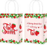 16Pcs Strawberry 2nd Birthday Goodie Bags Two Sweet - Grencian