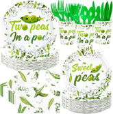 168Pcs Two Peas in a Pod Baby Shower Party Supplies Serves 24 - Grencian
