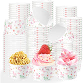 120Pcs 12oz Unicorn Ice Cream Cups Pastel Rainbow - Grencian