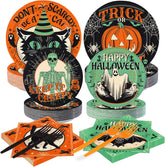 200Pcs Halloween Vintage Spooky Supplies Serves 50 - Grencian