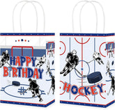 16Pcs Hockey Birthday Goodie Bags - Ice Hockey Party Favors - Grencian