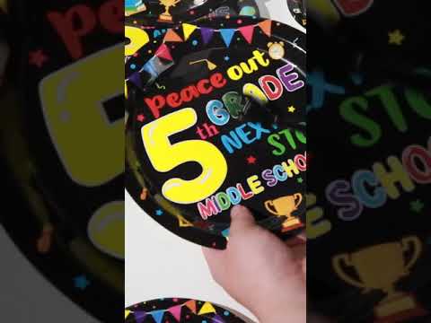 96 Pcs 5th Grade Graduation Party Plates and Napkins - Grencian