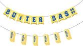 Salted Butter Bash Party Banner - Yellow Food Themed Hanging Decor - Grencian