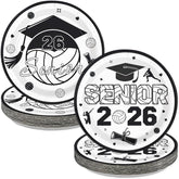 50 Pcs 9-inch Volleyball Graduation Party Paper Plates - Grencian
