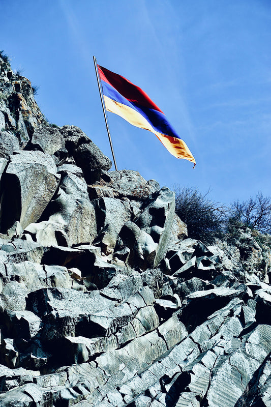 Armenia independence day party with national flag decorations, patriotic tableware, and themed party supplies