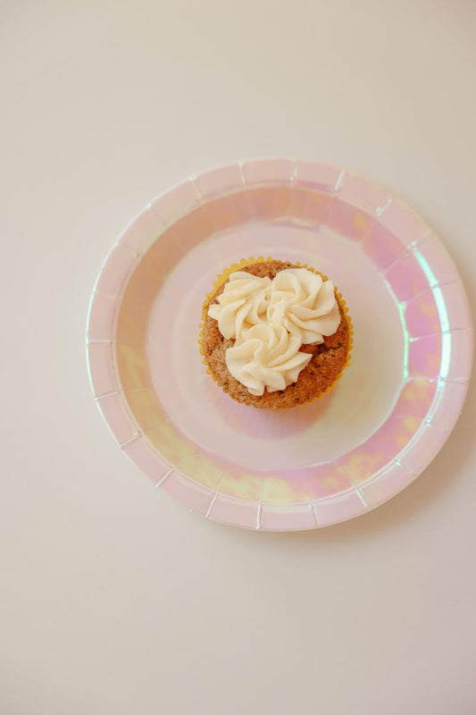 Iridescent party with shimmering holographic decor and iridescent party supplies