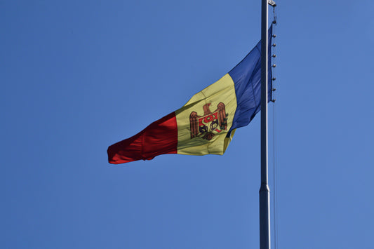 Moldova independence day party with national flag decorations, patriotic tableware, and themed party supplies