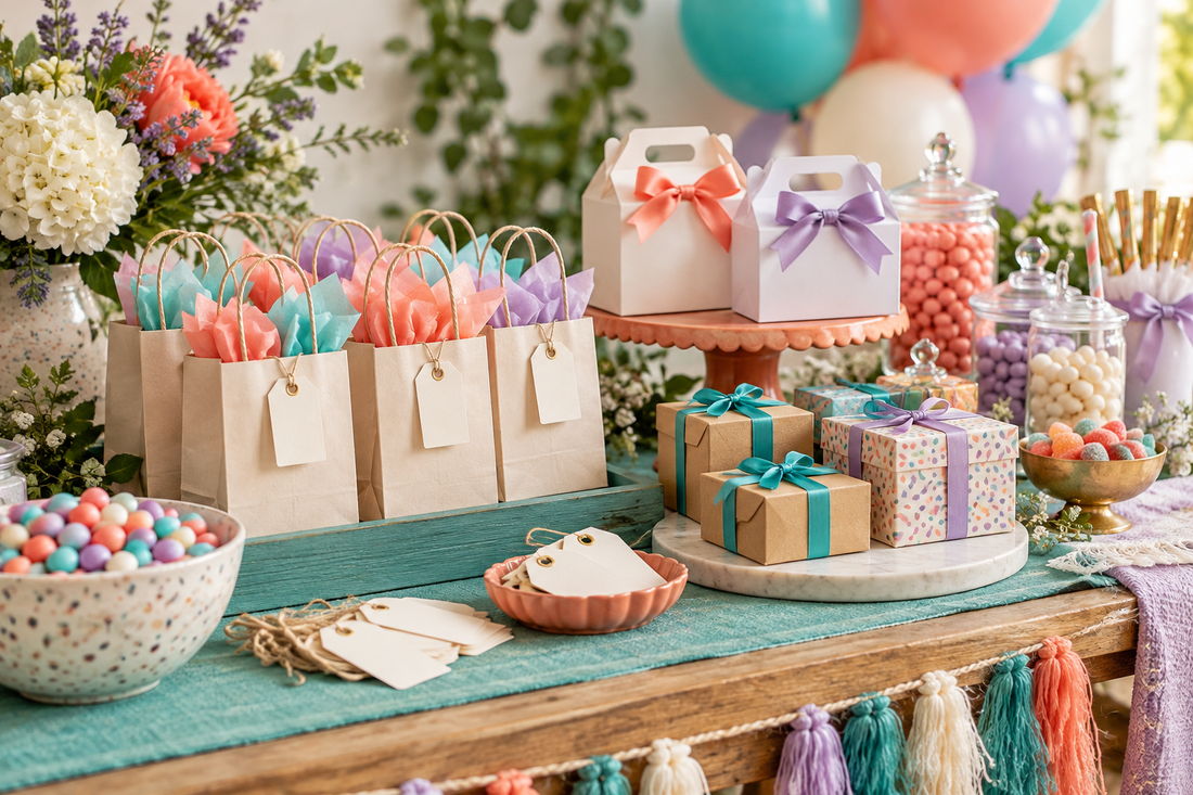 2027 Party favors party planning scene with coordinated supplies