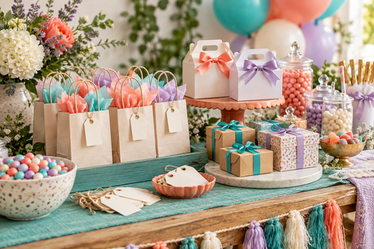 2027 Party favors party planning scene with coordinated supplies