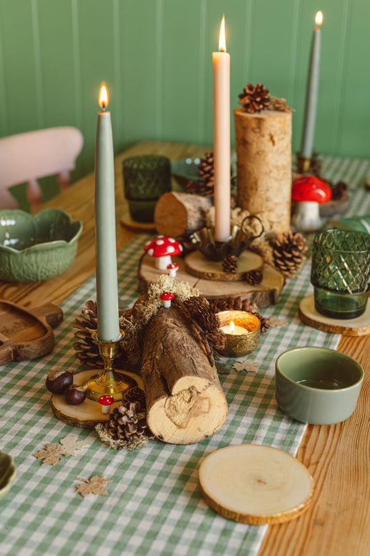 Woodland party with rustic greenery, forest animal decor, and woodland party supplies
