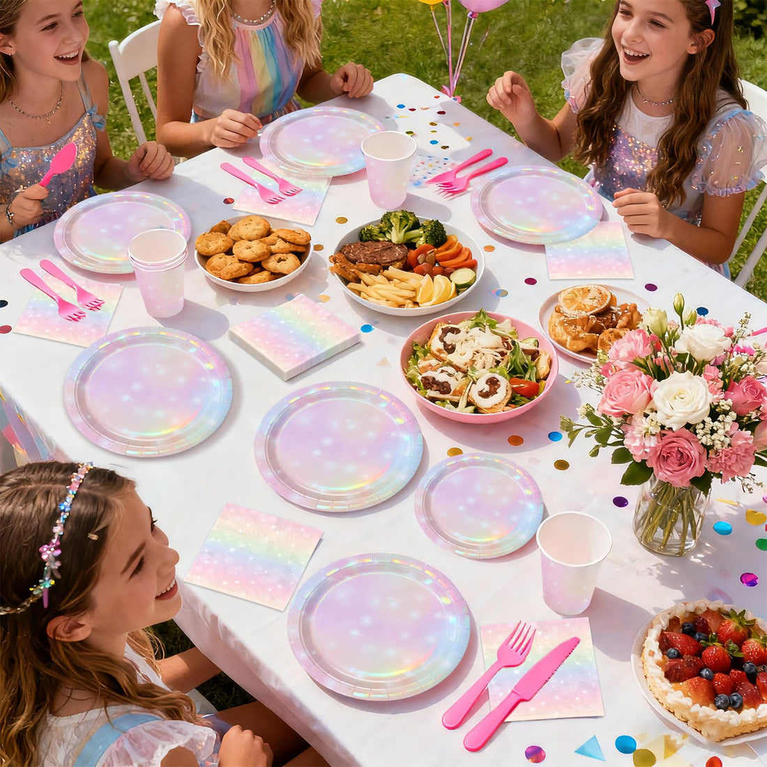 Iridescent party supplies
