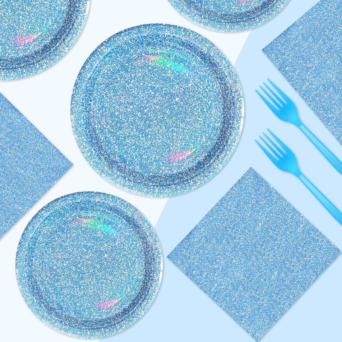 Blue paper plates